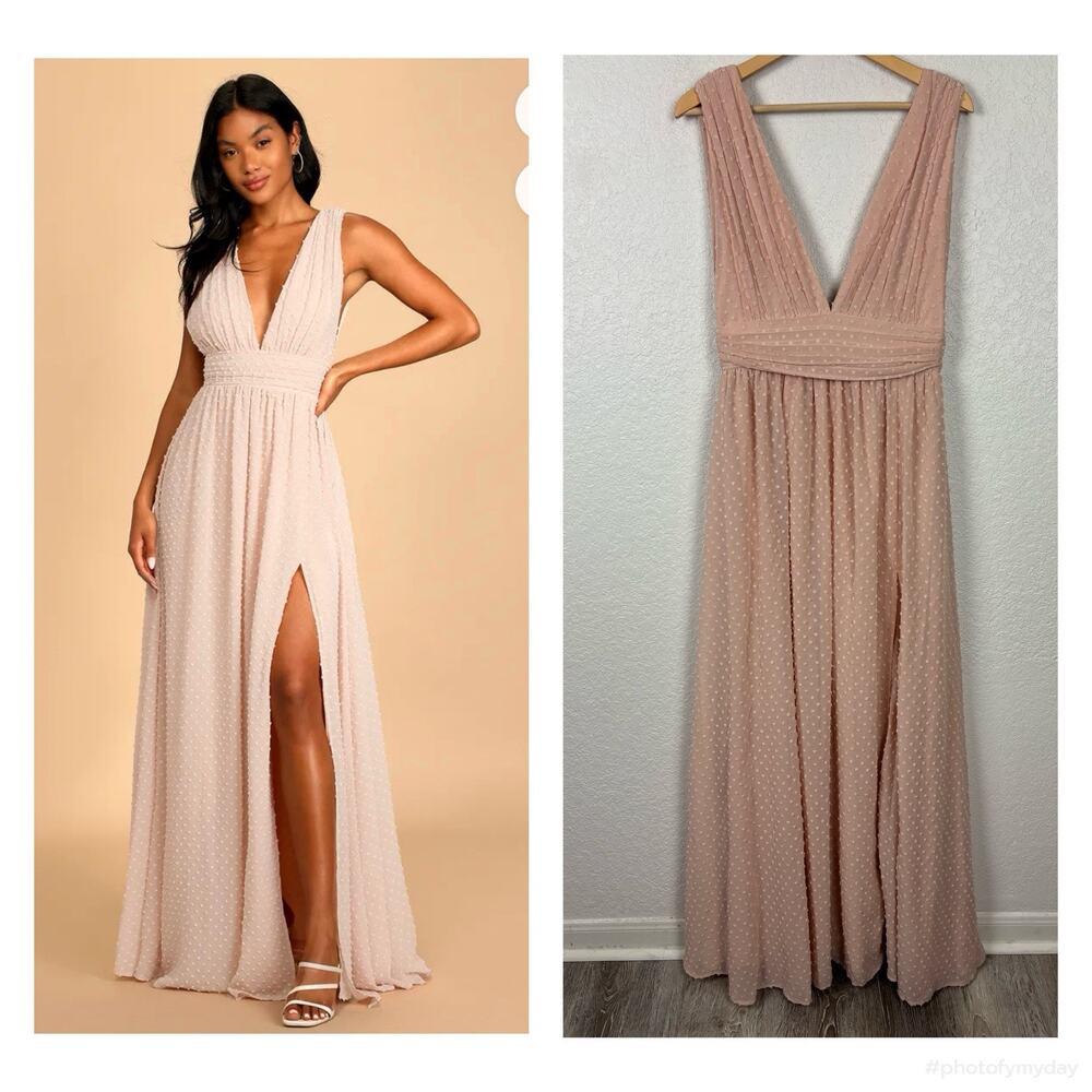 LuLus Wonderful Occasion Women’s Dress Size Medium Blush Pink Formal